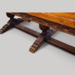 16 seat oak refectory draw leaf dining table - Image 9
