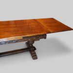 16 seat oak refectory draw leaf dining table - Image 6