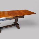 16 seat oak refectory draw leaf dining table - Image 2