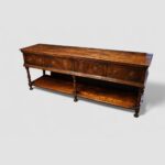 18th Century Oak Pot Board Dresser Base – Antique Sideboard with Brass Handles - Image 12