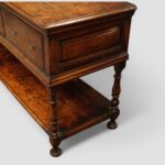 18th Century Oak Pot Board Dresser Base – Antique Sideboard with Brass Handles - Image 5