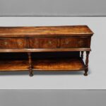 18th Century Oak Pot Board Dresser Base – Antique Sideboard with Brass Handles - Image 7