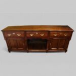 18th Century Oak Dresser Base with Wide Central Dog Kennel - Image 2