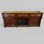 18th Century Oak Dresser Base with Wide Central Dog Kennel
