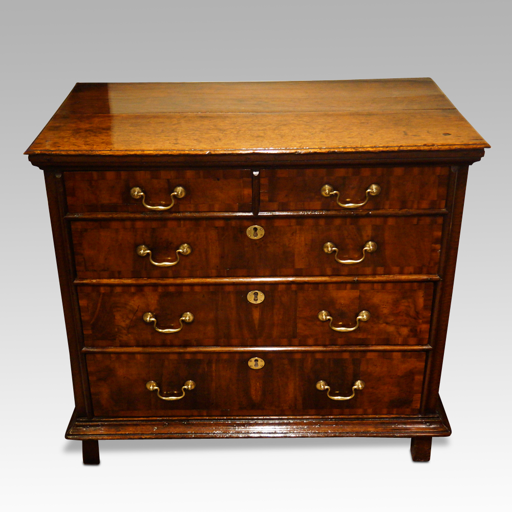 18thc.-walnut-on-oak-chest-of-drawers.jpg Early 18thc. chest of drawers - Image 1