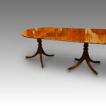 Regency style mahogany 3 pillar dining table - Image 8