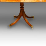 Regency style mahogany 3 pillar dining table - Image 7