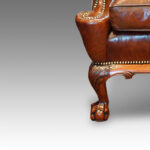 Leather wing chair 1920's - Image 2