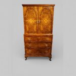 George V walnut tallboy