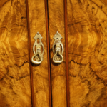 George V walnut tallboy - Image 5