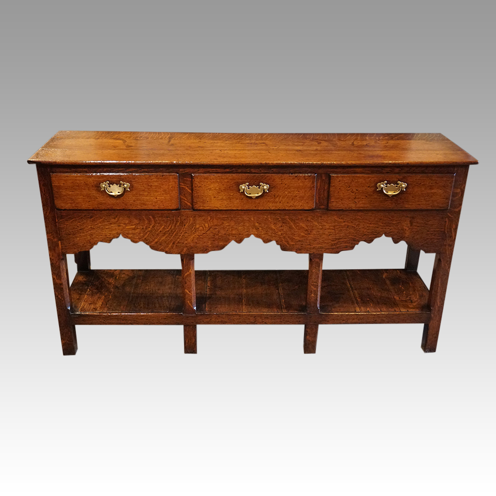 19th.c-oak-pot-board-dresser-base.jpg 19th.c oak pot board dresser base - Image 1