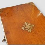 19thc brass inlaid teak campaign trunk - Image 7