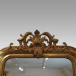 19thc gilt over mantle mirror - Image 5