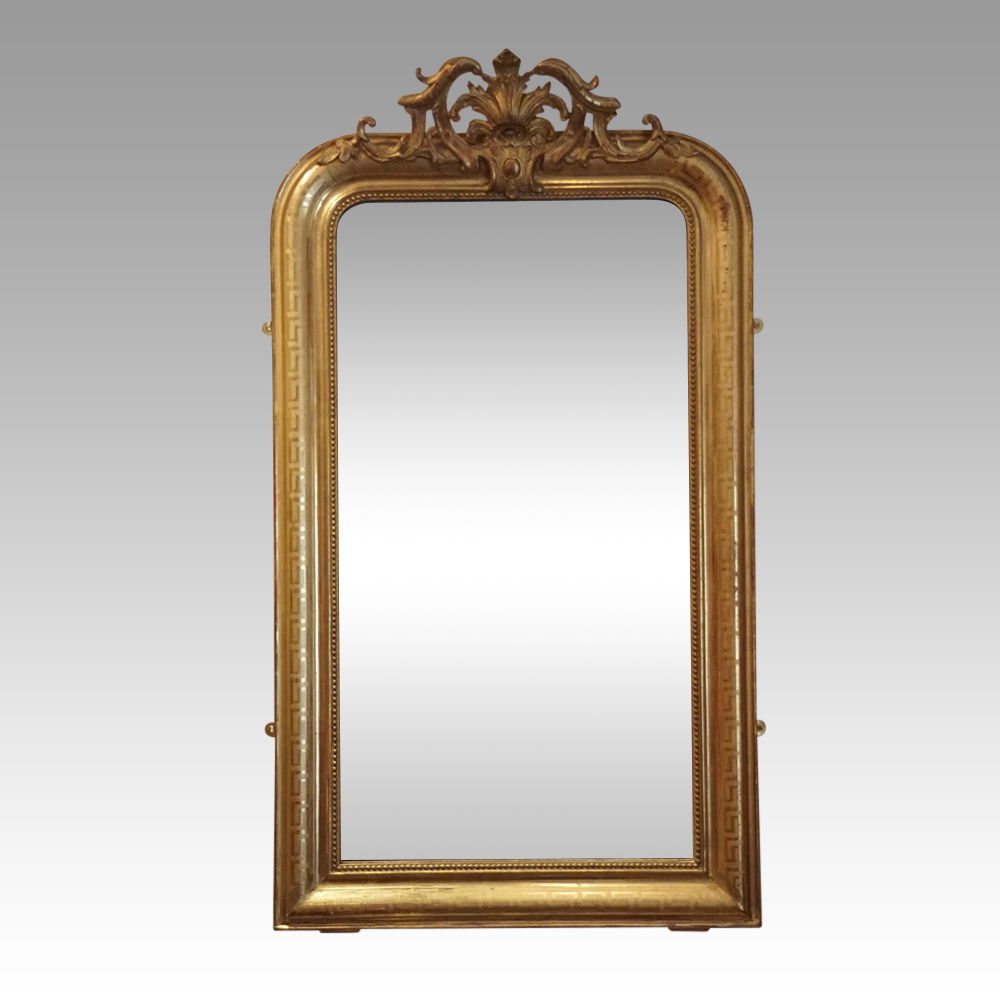 19thc-gilt-overmantle-mirror.jpg 19thc gilt over mantle mirror - Image 1