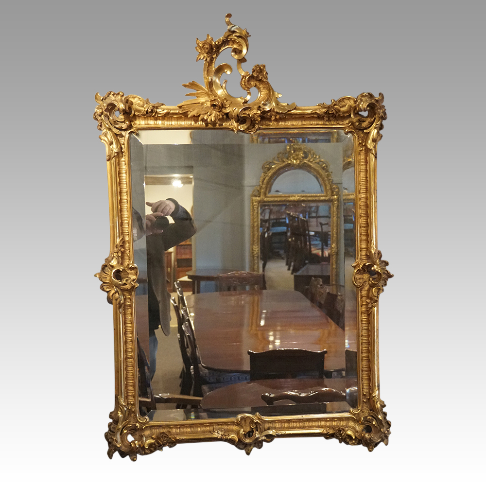 19thc-gilt-rectangular-mirror.jpg 19thc gilt rectangular mirror - Image 1