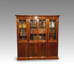 19thc. mahogany inlaid small library bookcase