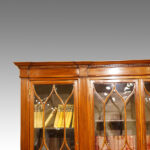 19thc. mahogany inlaid small library bookcase - Image 5