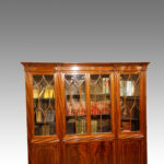 19thc. mahogany inlaid small library bookcase - Image 3