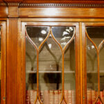 19thc. mahogany inlaid small library bookcase - Image 2