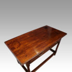 19thc oak  2 drawer side table - Image 13