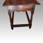 19thc oak  2 drawer side table - Image 12