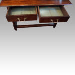 19thc oak  2 drawer side table - Image 5