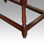 19thc oak  2 drawer side table - Image 9