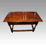 19thc oak  2 drawer side table - Image 2