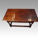 19thc oak  2 drawer side table - Image 4