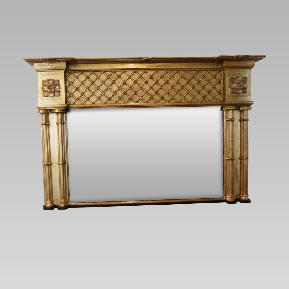 19thc.-gilt-overmantle-mirror.jpg 19thc. gilt over mantle mirror - Image 1
