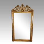 19thc. gold and platinum leaf mirror