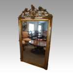 19thc. gold and platinum leaf mirror - Image 8