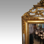 19thc. gold and platinum leaf mirror - Image 6