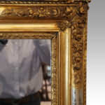 19thc. gold and platinum leaf mirror - Image 7