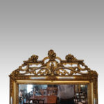 19thc. gold and platinum leaf mirror - Image 4