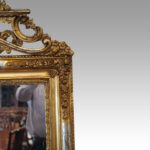 19thc. gold and platinum leaf mirror - Image 2