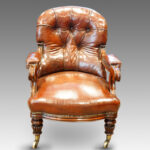 William IV mahogany leather reading chair Now Sold