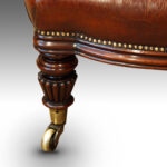 William IV mahogany leather reading chair Now Sold - Image 8