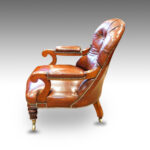 William IV mahogany leather reading chair Now Sold - Image 5