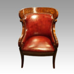19thc. mahogany library desk chair