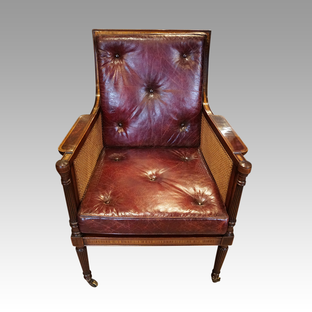 19thc.-mahogany-library-chair-2.jpg 19thc. mahogany library chair - Image 1