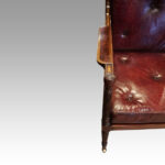 19thc. mahogany library chair - Image 6