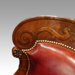 19thc. mahogany library desk chair - Image 10