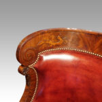 19thc. mahogany library desk chair - Image 8