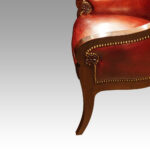 19thc. mahogany library desk chair - Image 6
