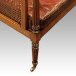 19thc. mahogany bergere library chair - Image 6