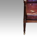 19thc. mahogany library chair - Image 4