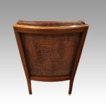 19thc. mahogany bergere library chair - Image 4