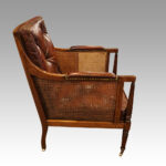 19thc. mahogany bergere library chair - Image 3