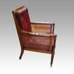 19thc. mahogany library chair - Image 2